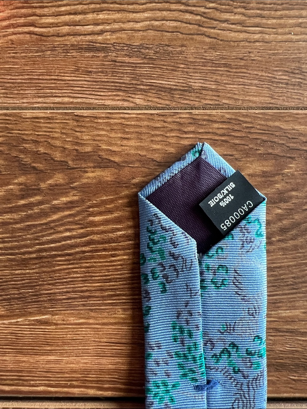 Givenchy Teal and Navy Micro-Pattern 100% Silk Tie - Picture 4 of 6